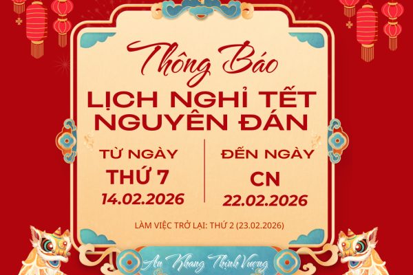 Công ty Thang máy Aoyama xin trân trọng thông báo lịch nghỉ Tết Nguyên Đán 2026